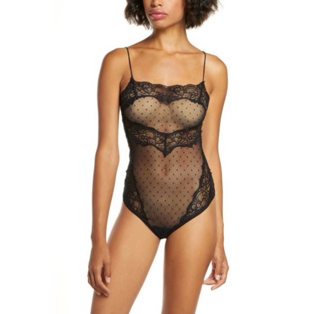 Free People Intimately That Sweet Thing Thong Bodysuit Black/Small/ NWT